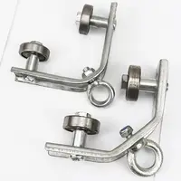 Heavy-duty Pulley Angle Iron Suspension Pulley Support Cable Pulley Circular For Industrial Machines Rail Wire Rope 1pc 1