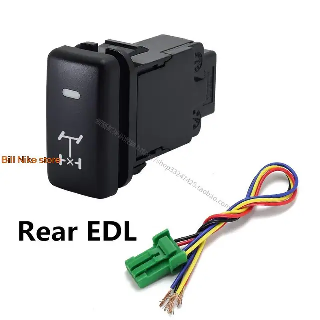 For Toyota PRADO 2003-2009 Front Fog Light LED DRL Heating Up Tail Gate Radar Parking Sensor Switch Button with Wire Black