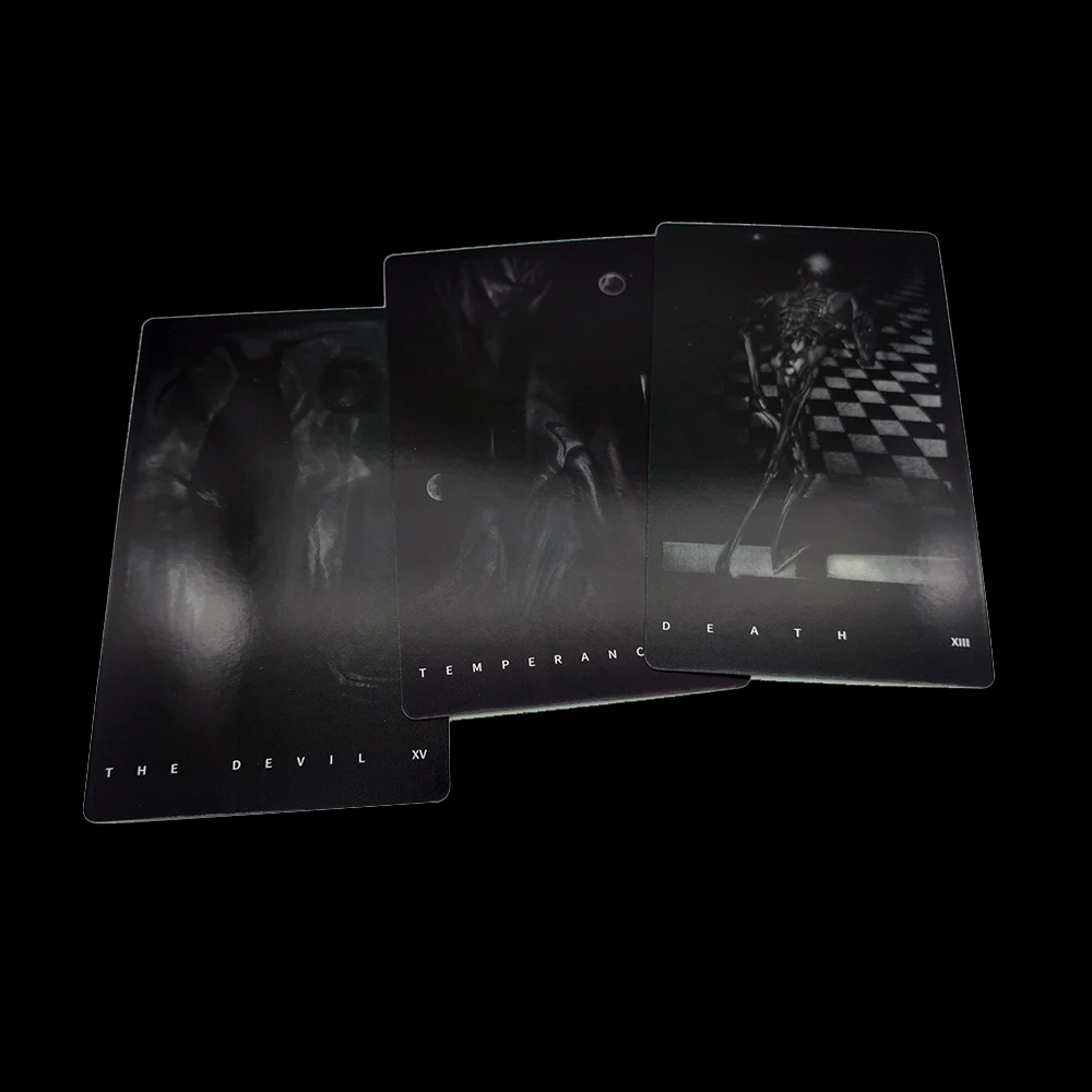 12x7cm The Black Divination Tarot Deck with Guide Book - Featuring Gothic Artwork and Intuitive Symbolism 4