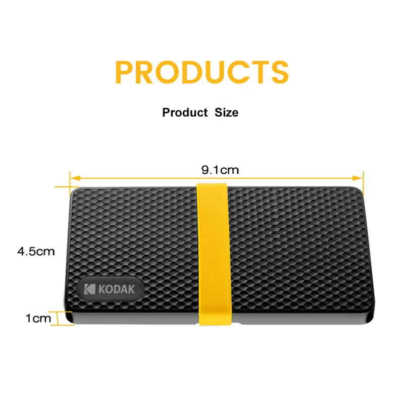 KODAK-X200 ̴ ޴ ָ Ʈ ̺, Ÿ-C USB3.1 2 , 1 ׶Ʈ 512GB 256GB, Ʈ, ƺ, pc  SSD