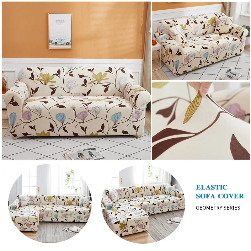 Printed Sofa Slipcover Stretch Sofa Covers for Living Room Pets Kids Chair Couch Cover I shape Corner Sofa  Anti-cat scratch 5