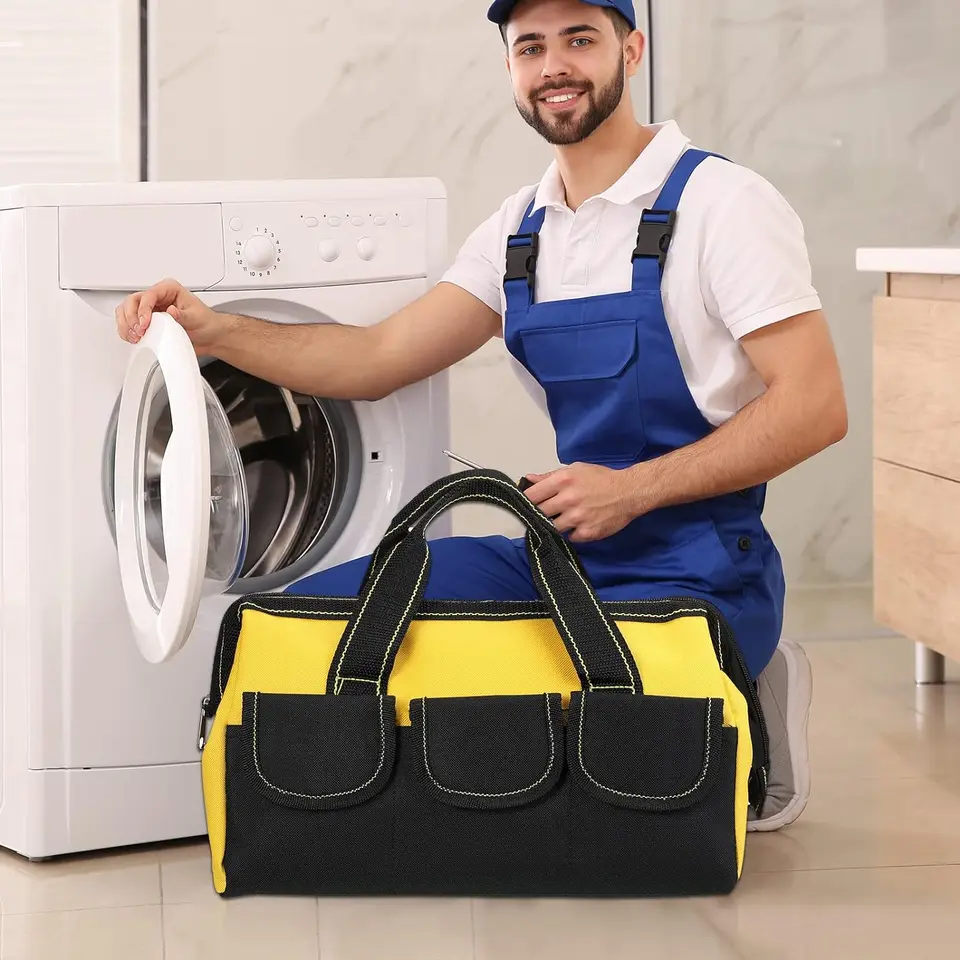 Borsa Per Attrezzi Grande - Con Fondo In Plastica E Tasche Multiple - Foto 13