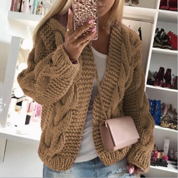 sweater hoodie 2021cardigan Women's Autumn Winter New Sweater Women's Knitting Coat Multicolor Women's Top ladies sweater