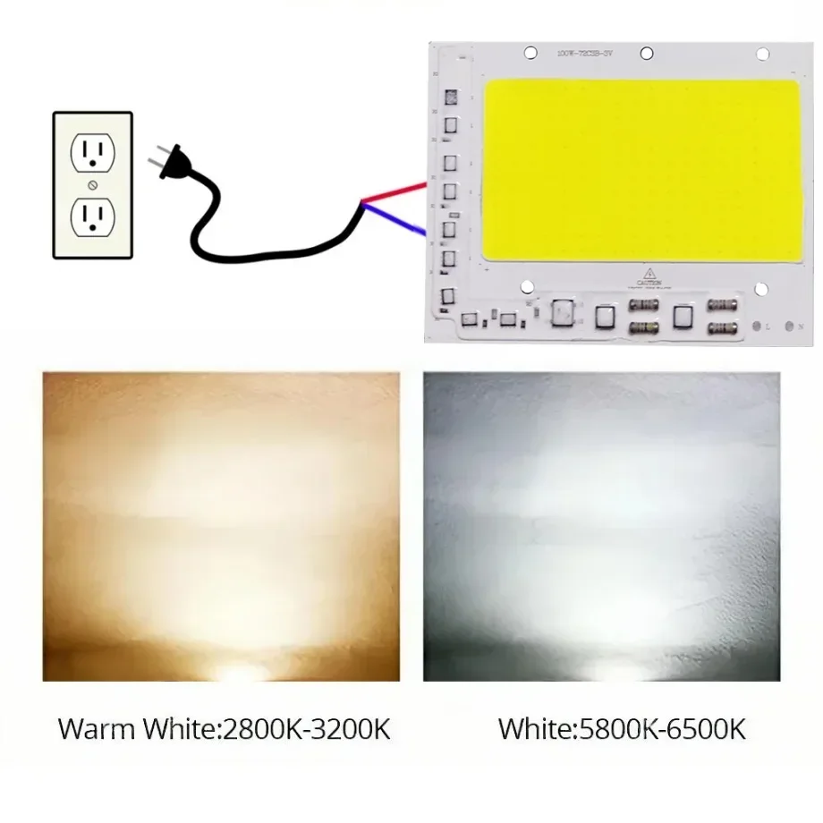 Description Picture 2 of itemAC200-240V LED COB Chip Smart IC No Need Driver LED Lamp For Flood Light Spotlight DIY LED Chip COB Linear Lighting Light Source