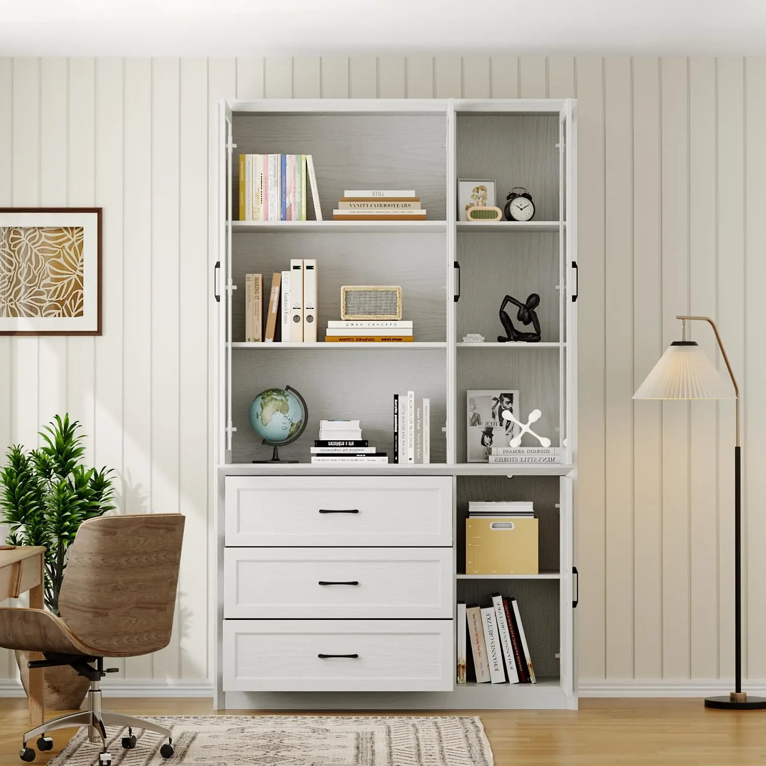 Bookshelf with Glass Doors 3