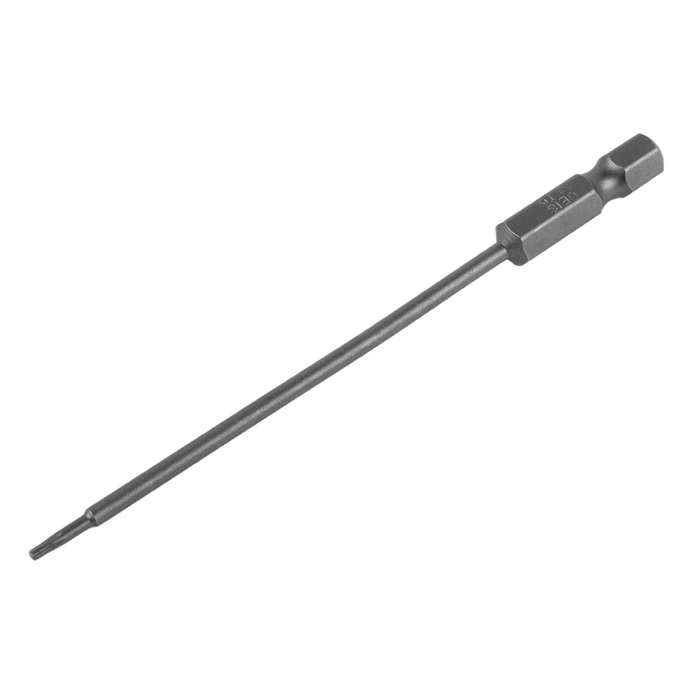 

Torx Head Screwdriver Bit Special Heat Treatment 100mm/3.94in 1pc 6.35mm / 1/4 Inch Shank 60HRC Hardness Hexagonal Plummer