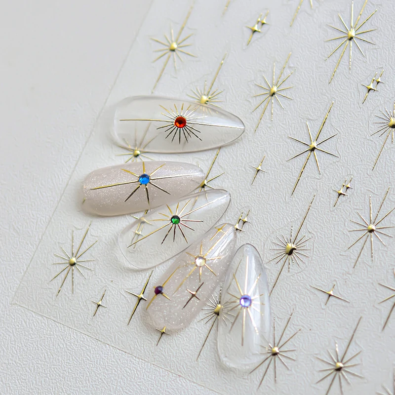 Elegant Starlight Glitter Rhinestone Nail Art Stickers