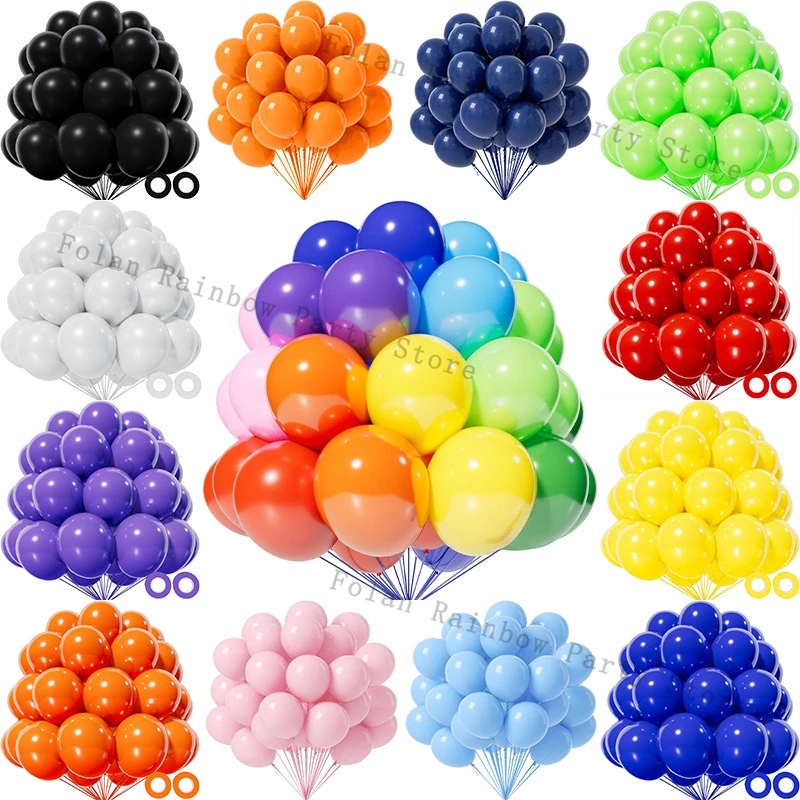 20/50pcs 10inch Matte Latex Balloon White Pink Blue Helium Ball Wedding Adult Kids Birthday Party Decorations Baby Shower Globos