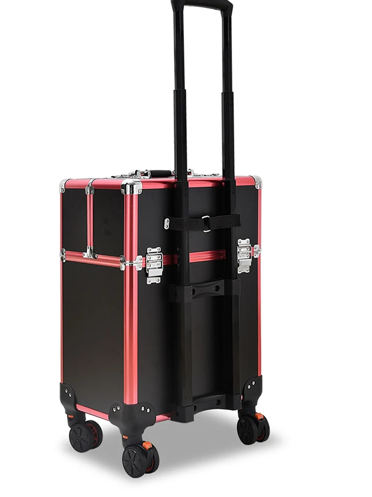 Professional Makeup Suitcase Travel Beauty Cosmetics Organizer Luggage Box Manicure Suitcases Wheels Trolley Case Customized