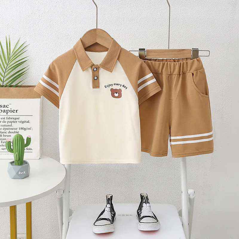 

Boys Clothes Sets Summer Children Cotton Polo T-shirts Shorts 2pcs Tracksuits For Baby 1 To 5 Years Sports Suit Kids Outfits Set
