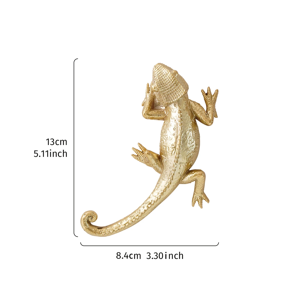1PC, European retro resin material lizard wall hanging decoration, retro gold and gold wall hanging decoration