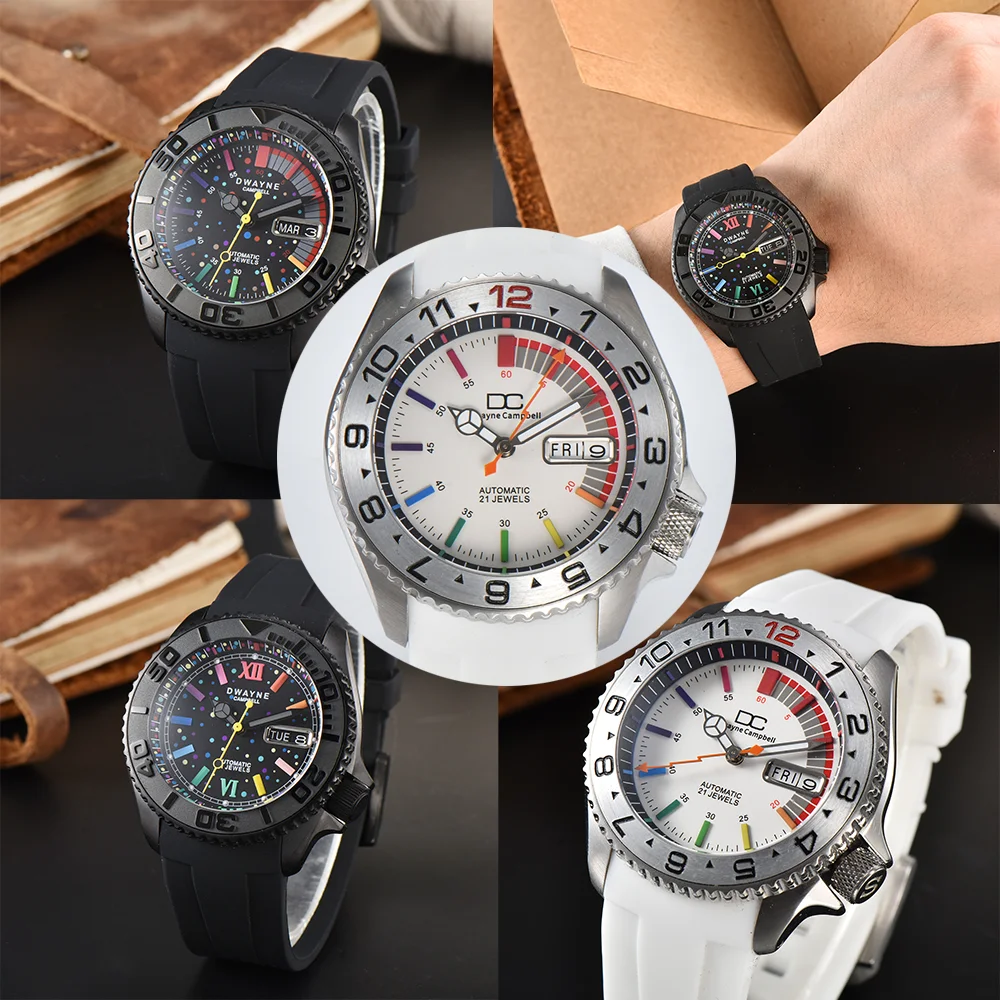 Rainbow Colored Dial with Weekly Calendar Window - 28.5mm Watch Accessory