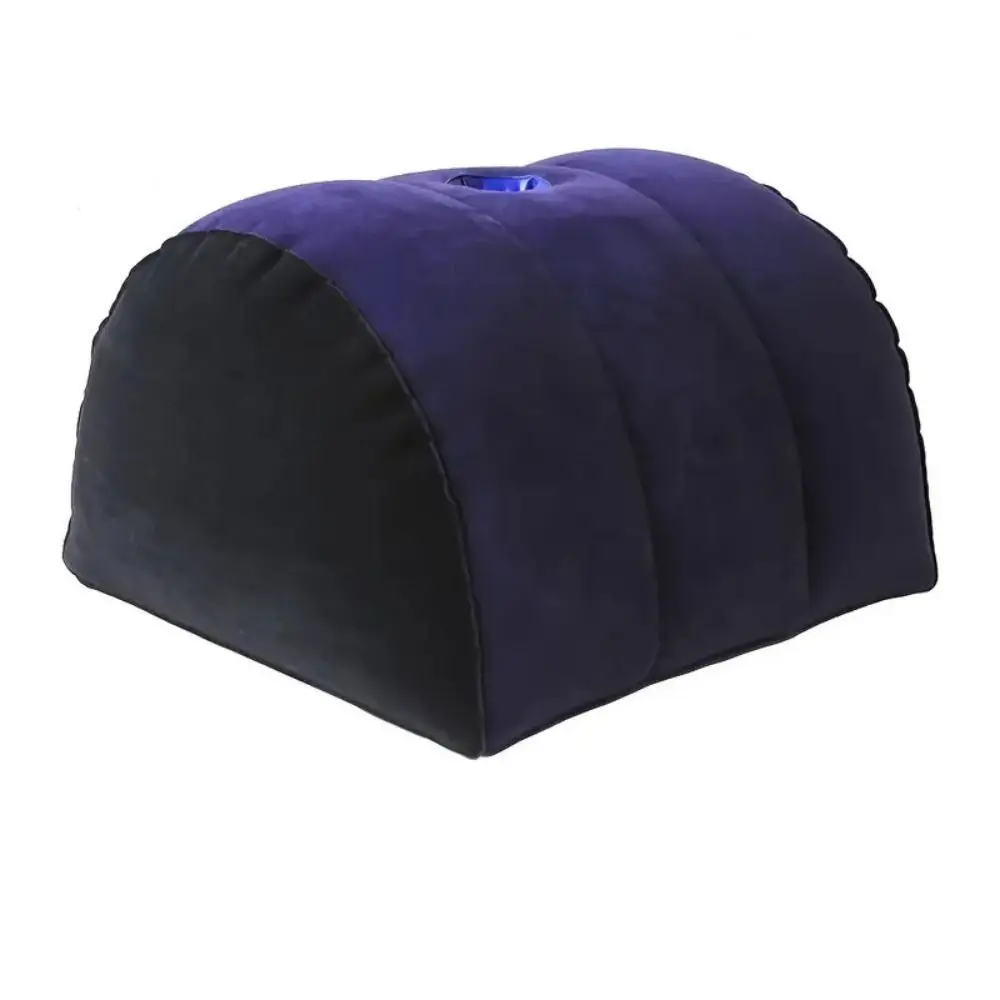 PVC Flocking Silicone Pillow Blue+Black Inflatable Inflatable Pillow Soft Triangle Cylinder Wedge Magic Cushion Home