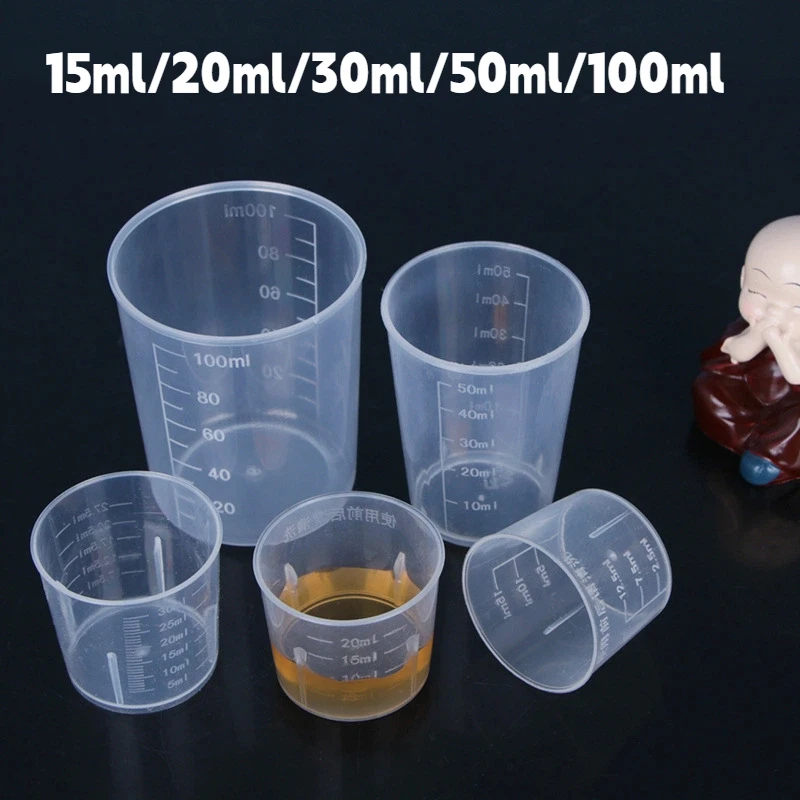 Transparent Graduated Measuring Cup and Beaker for Laboratory and Kitchen Use
