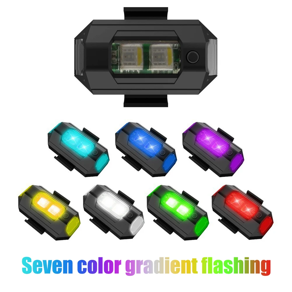 Waterproof Usb Rechargeable 7 Colors Led Bicycle Flashing Taillight