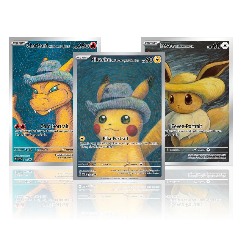 Pokemon X Van Gogh Museum Pokémon Eevee w/ Straw Hat Figure *In Hand*