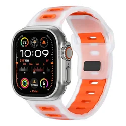 Premium Silicone Sport Band for Smartwatch - Adjustable and Durable Strap (Orange)