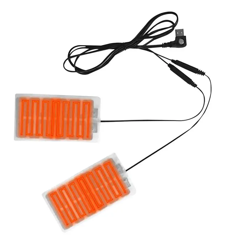 

Heating Mat Element Reusable Electric USB Heater 3-Level Temp Heating Film Heating Elements Safe Comfortable For Gloves Knee