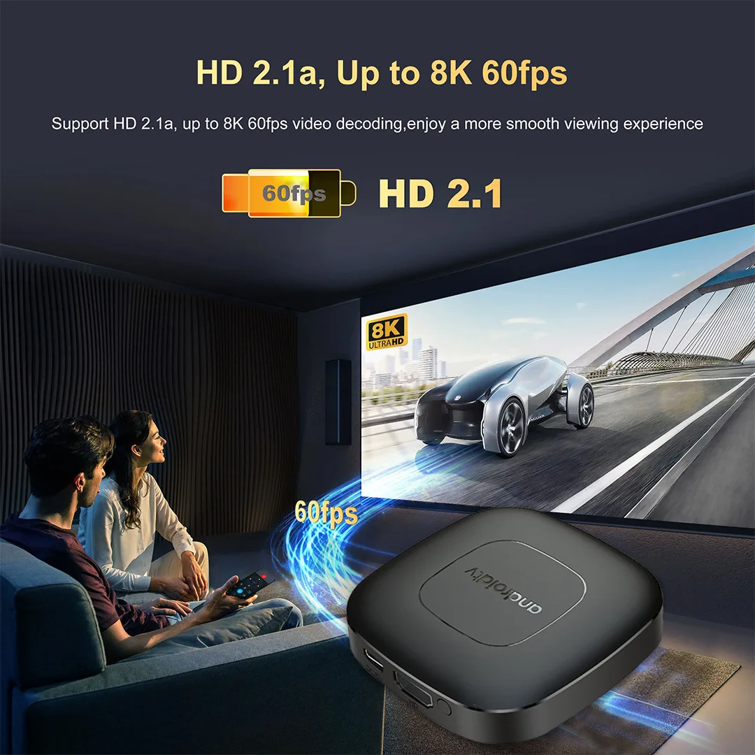 Smart tv box Android13 Allwinner H313 Google Assistant Netflix streaming Bluetooth media player 2.4G/5G Wifi