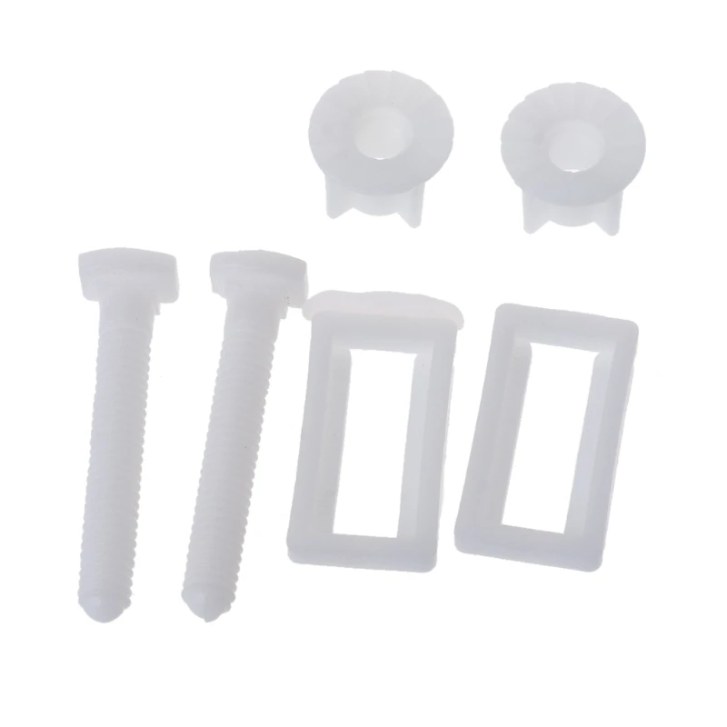 1 Pair Toilet Seat Hinges Screws Toilet Seat Fixings Fix Expanding Rubber Top Screws Toilet Seat Replacement Parts