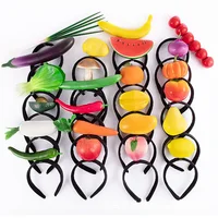 Creative Cute Children's Headband Early Education Festival Fruit Vegetable Simulation Hairband Baby Girls Women's Accessories