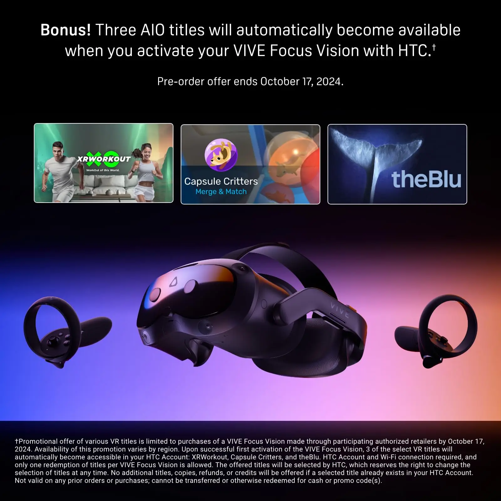 HTC Vive Focus Vision Mixed Reality and PC VR Headset