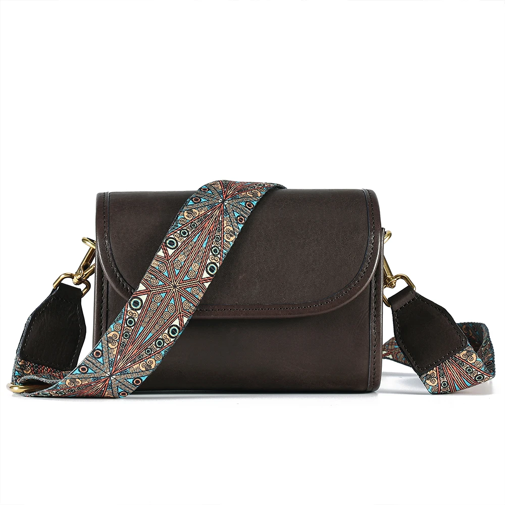 2023 Women Genuine Leather Crossbody Bag Cell Phone Bag Plant Tanned Leather One Shoulder Crossbody Bag Women's Bag