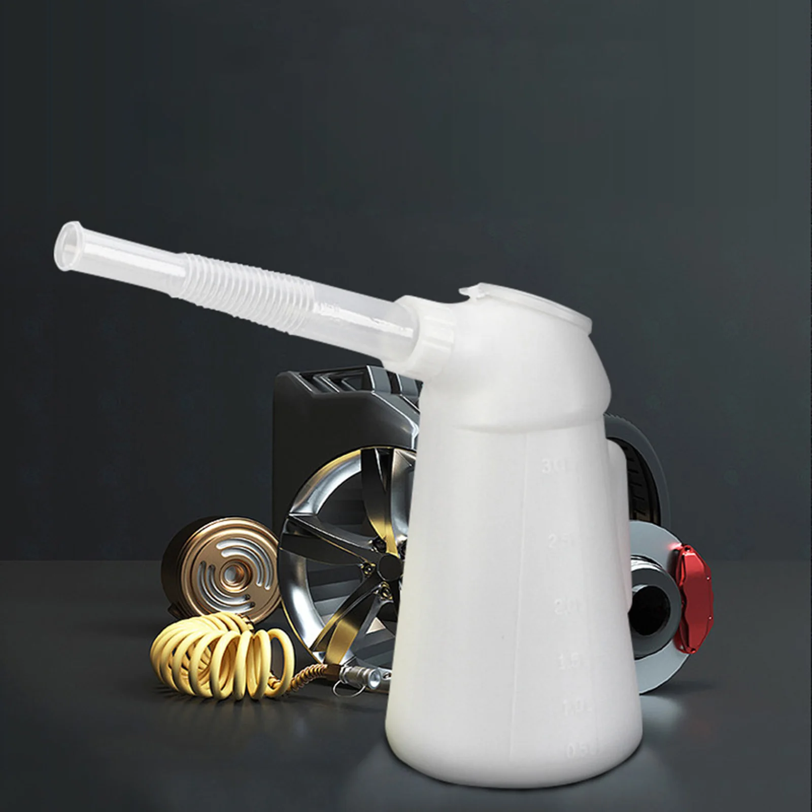 1.2L/2/3/4/5L Oil Jug with Spout Oil Dispensing Bottles Measuring Container Jug Tools Leakageproof Engine Dispenser oil measuring jug