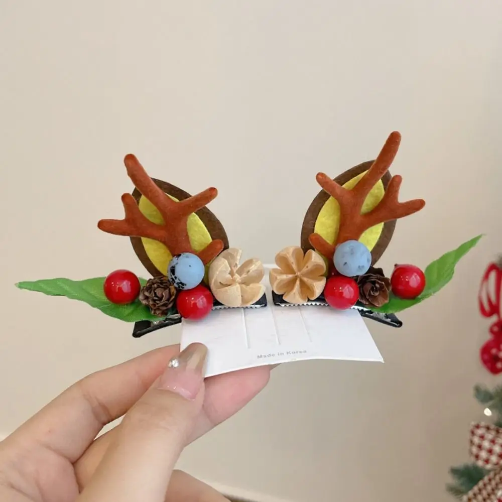 Cute Elk Horn Christmas Hairpin Antler Hair Clips