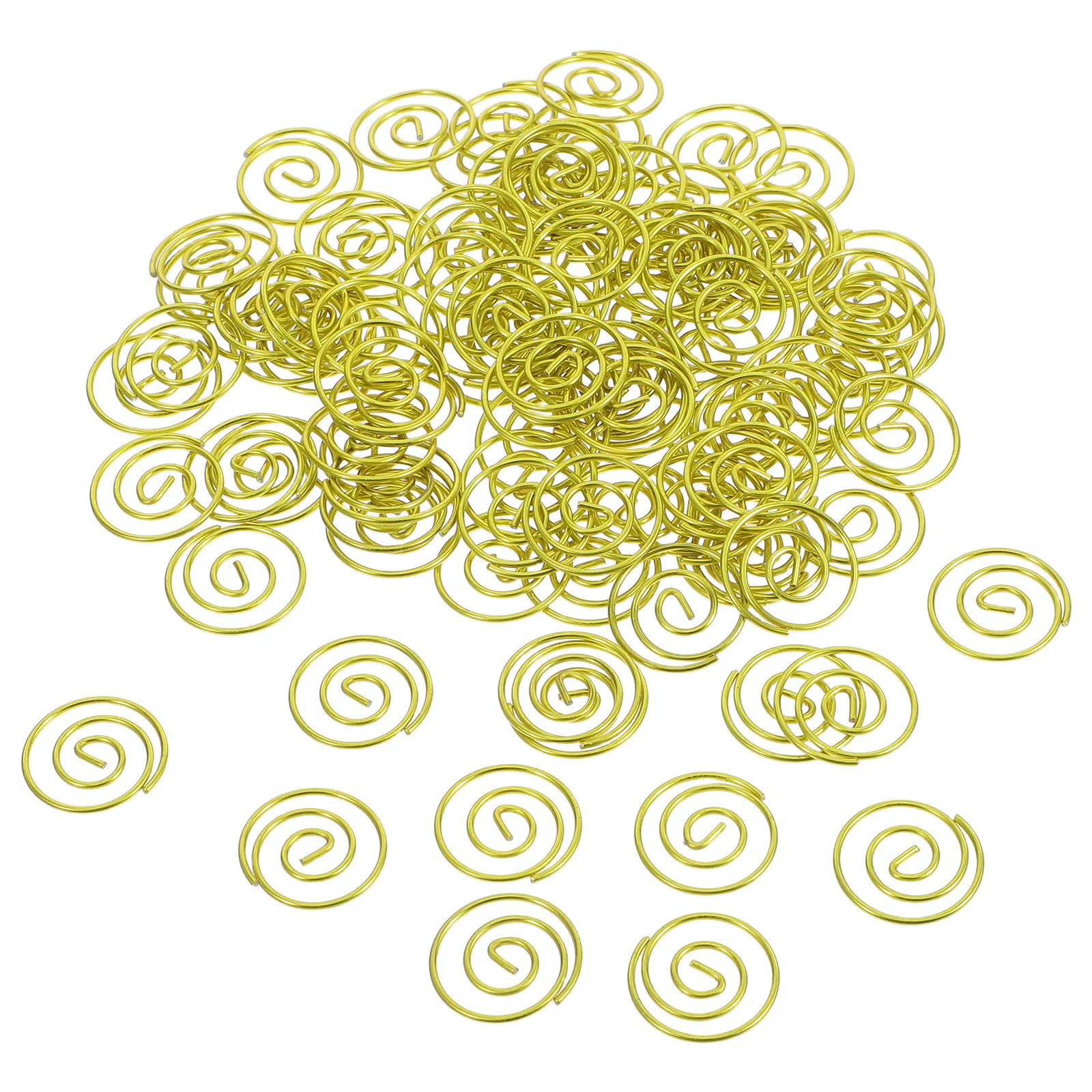 100Pcs 금속 원형 종이 클립 플래너 용 소형 원형 와이어 문서 정리 도구 북마크 파일 정렬 사무용품