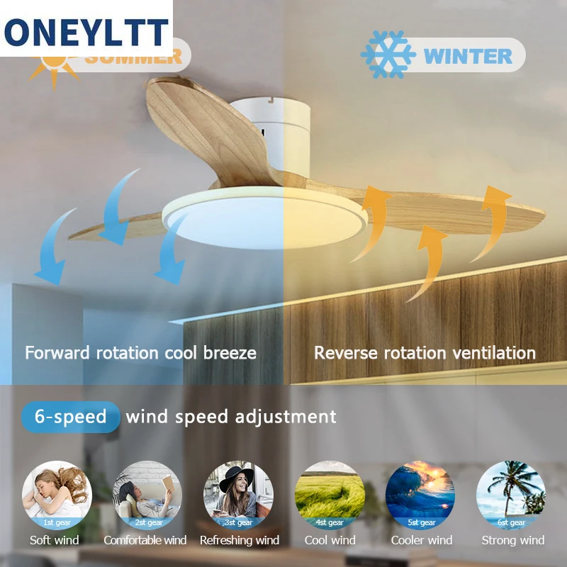 Ceiling fan with Ultra-thin LED Lamp Nordic Minimalist Ceiling Fan Light for Bedroom Living Room Ceiling Fan LED Ceiling Fan Lights
