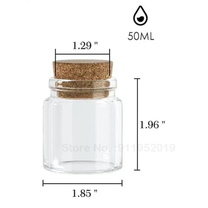 12Pack 50ml Small Glass Bottles Cork Stopper Mini Jars Lids DIY Crafts Party Favors Candy glass bottles mini glass bottles mini perfume bottles kitchen food storage jars
