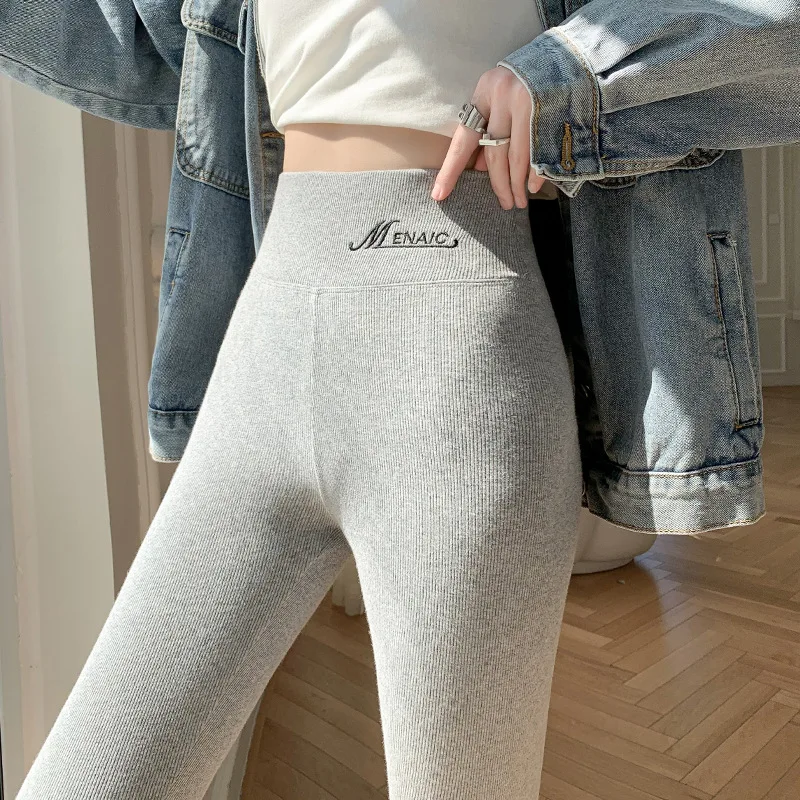 LZYVOO Paquete De 2 Leggings Térmicos De Invierno Con Forro Polar Para Mujer, Mallas Gruesas De Terciopelo, Negro / Piel