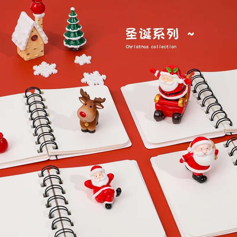 Smavles Quaderni Natale, 36 Pezzi Mini Quaderni di Natale Taccuini Tascabili Portatili per Bambini Quaderno a renna Memo Great Stock Party Bottiglie per ragazze e ragazzi 4 stile (con 2 Matite