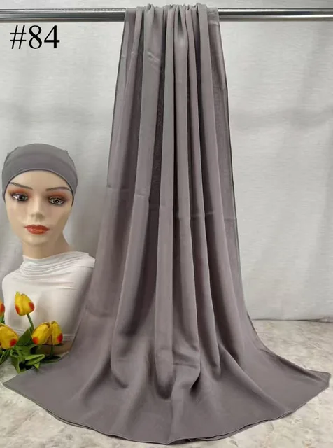 Mini Hijab Modal avec sous-bonnet – Ensemble Basique Extensible, Foulard Fin et Respirant, Protection Solaire, Voile 165*50cm