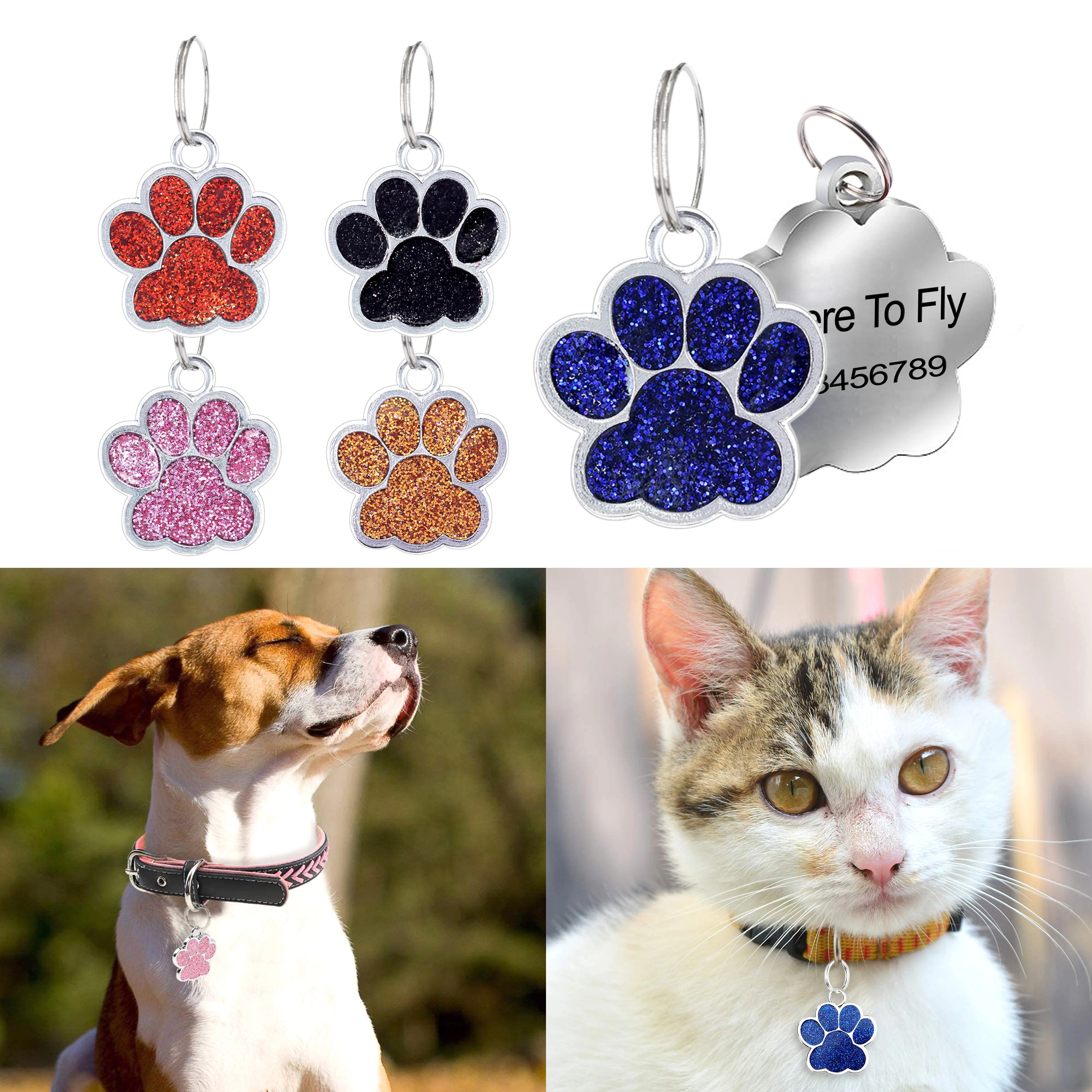 Dog Tag Personalizzato Pet Puppy Cat Id Tag Inciso Collare Per Cani Personalizzato Accessori Indirizzo Personalizzato Nome Tag Per Cani Gatti 1 Pz