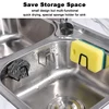 304 Stainless Steel Kitchen Sponges Holder Self Adhesive Sink Drain Drying Rack Bathroom Accessories 3