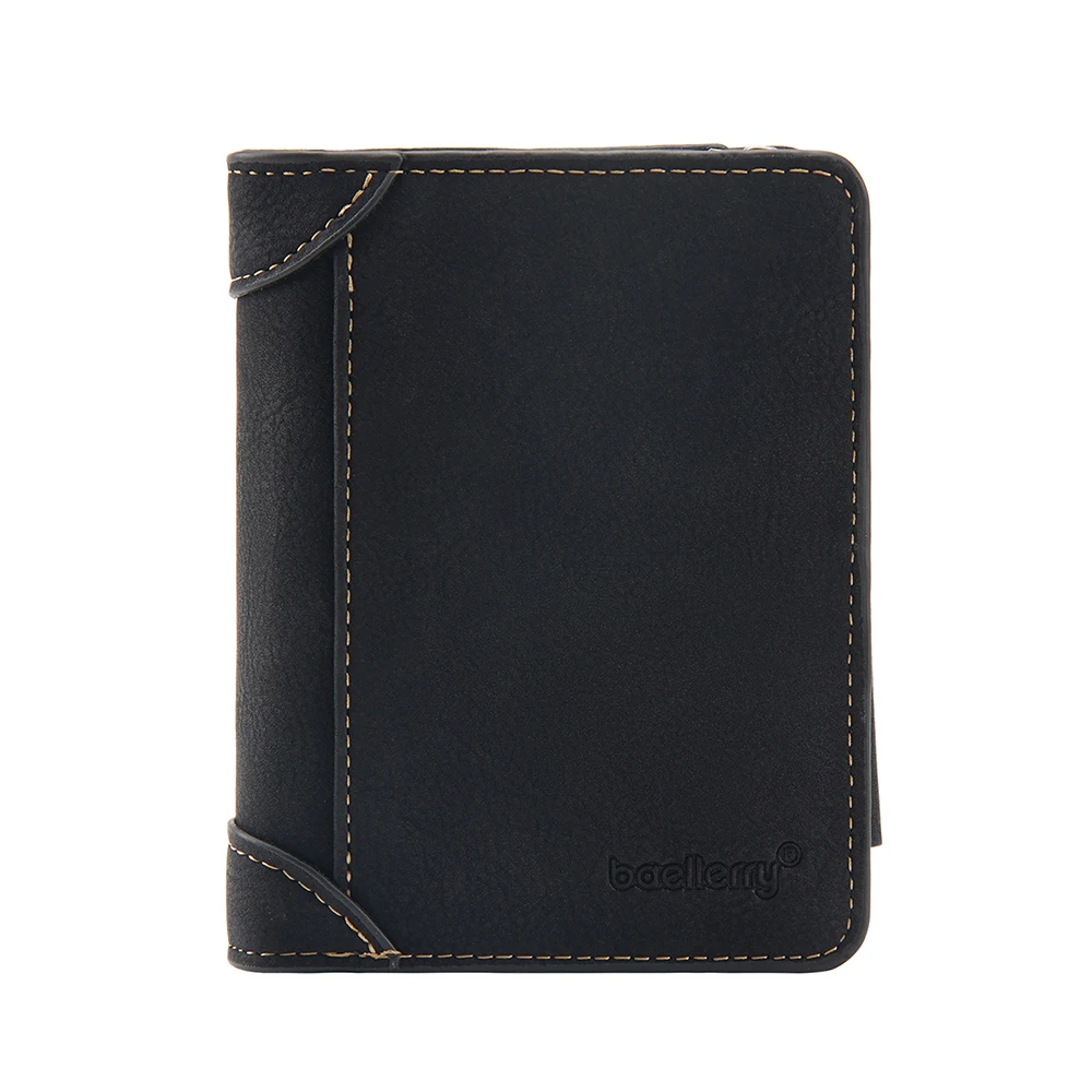 

New Retro Men Short Wallet Fashion Coin Multi-Card PU Leather Male Large Capacity High Quality Wallets Money Bags For Business