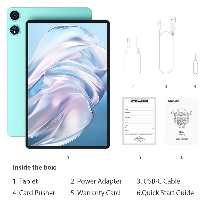 【New】Teclast P50 AI Android 15 Tablet 11" 90Hz Screen AllWinner A733-AI Octa-Core 6GB 128GB LPDDR5 Wifi-6 7000mAh Battery AI Tab 6