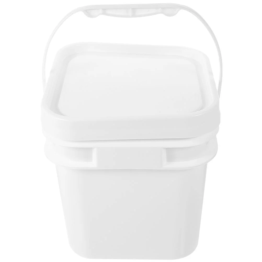 White Abs Bucket With Lid Paint Bucket 2l Plastic Container For Painting Activities Empty Favor Storage Can Packaging