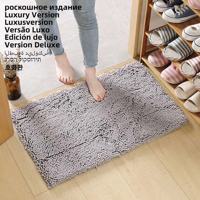 Pnon-slip water-absorbent foot mat Dirt Resistant Entrance Door Mat Rug  Floor Protector Clean Feet Absorbent Welcome Doormat - AliExpress