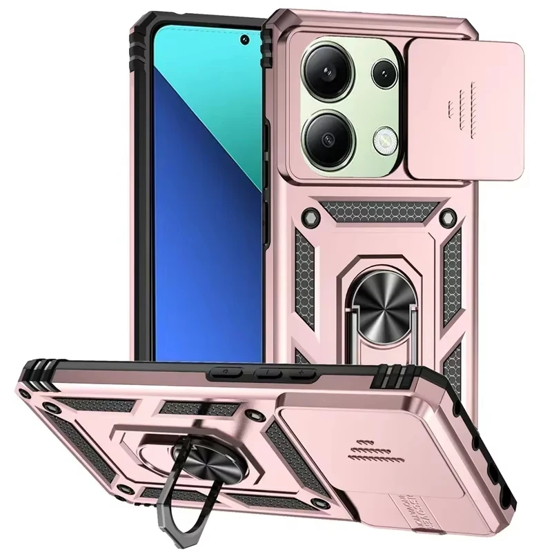 Shockproof Armor Phone Case with Magnetic Ring and Car Holder