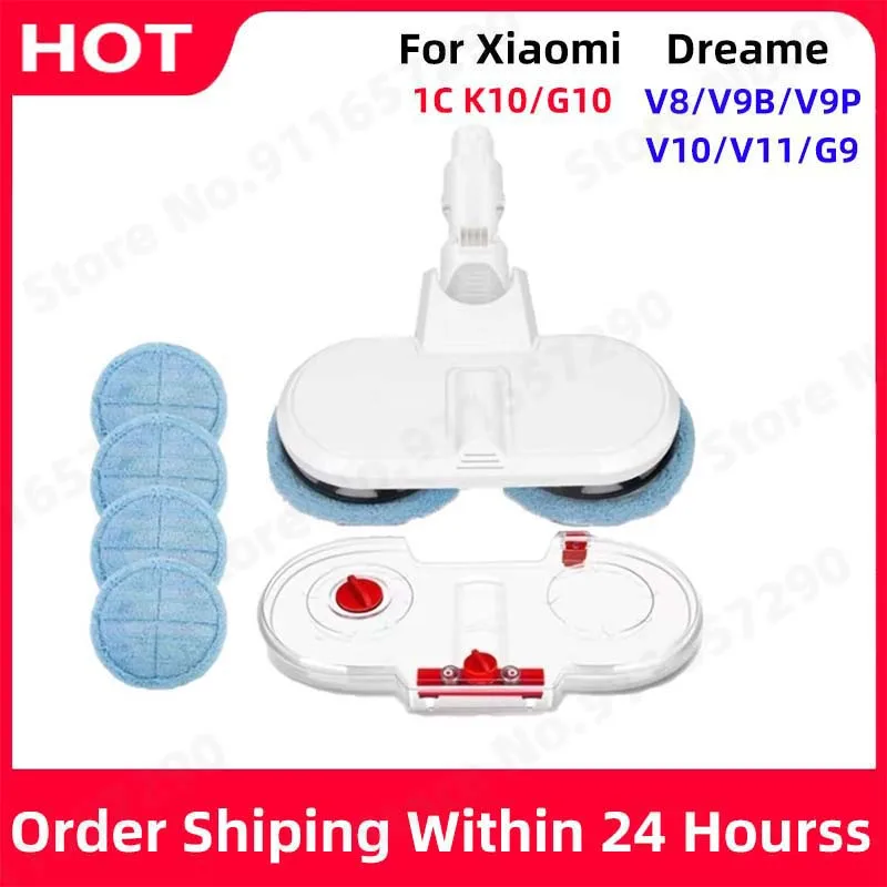 Cabeça Esfregona com Pano Esfregão e Tanque de Água para Aspirador de pó Acessórios Elétricos Domésticos para Xiaomi 1c K10 G10 Dreame v8 v9 V9b V10 V11 xr