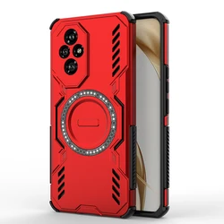 Enhanced Mecha Heat-Dissipation Air Cushion Anti-Drop Magnetic Phone Case for Honor 200 5G (White)