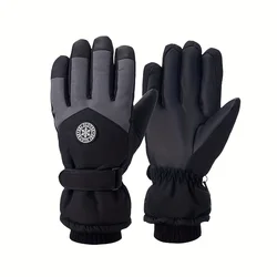 Winter Unisex Waterproof Touch Screen Snow & Ski Gloves (Black-L)