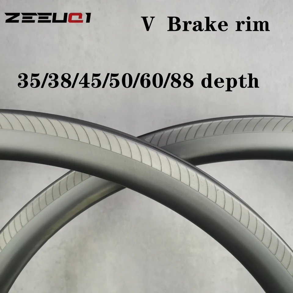カーボンシングルリム 700C V ブレーキホイール 35/38/45/50/60/88mm