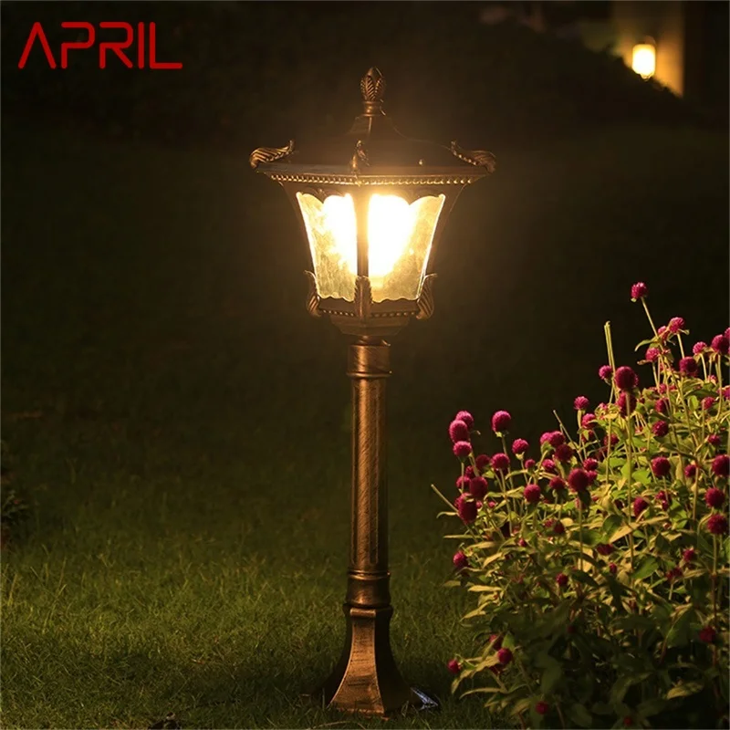 APRIL Outdoor Lawn Lights Retro Brown Garden Lamp LED Waterproof IP65 Home Decorative for Duplex