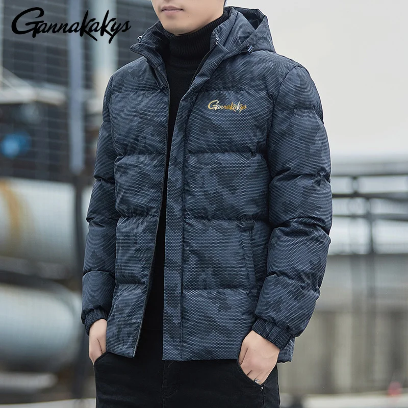 Winter Fishing Jacket, Men's Windproof and Warm Hooded Jacket, Outdoor Cold Proof Fashionable Sports Jacket