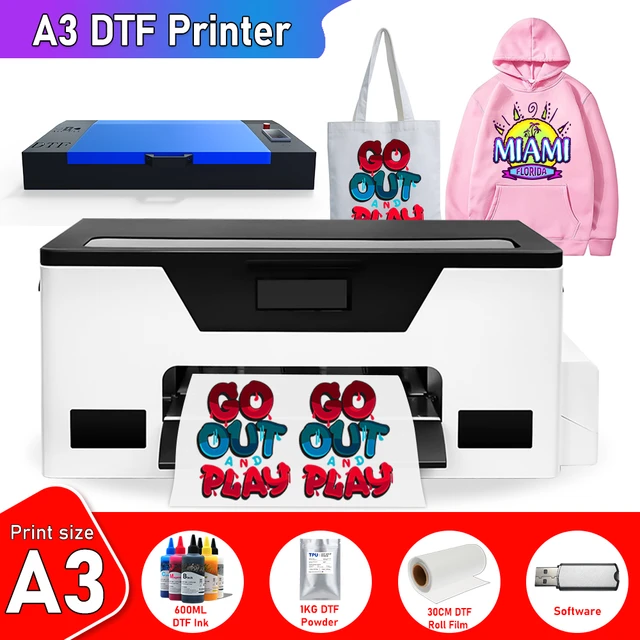  DXZ A3 DTF Printer with Roll Feeder XP600 DTF Transfer