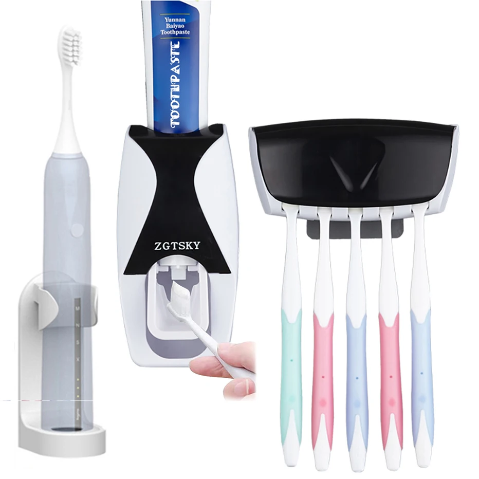 Distributeur automatique de dentifrice Salle de bain Auto-adhésif